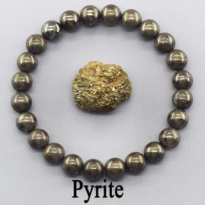 Original Pyrite Beaded Bracelet Men Women Natural Hematite S