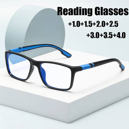 Vintage Square Frame Anti Blue Light Reading Glasses for Wom