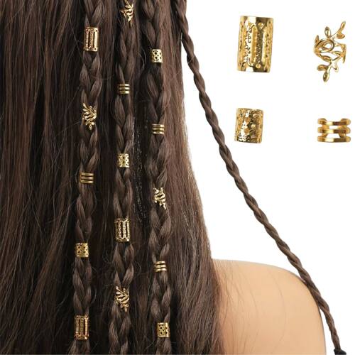 40/80PCS Elegant Hollow Out Hair Rings  For Women Girls DIY
