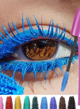 Colorful Silk Mascara Blue Red Black Cream Length Waterproof
