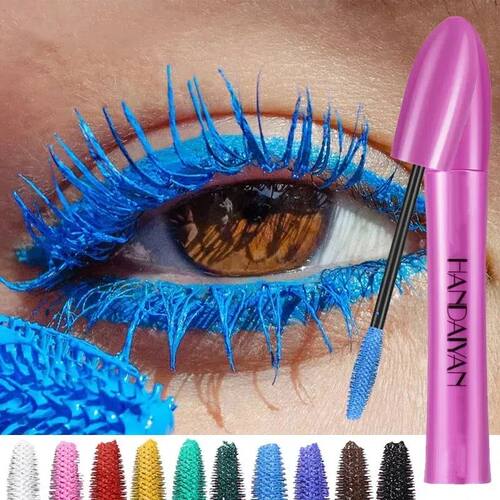 Colorful Silk Mascara Blue Red Black Cream Length Waterproof