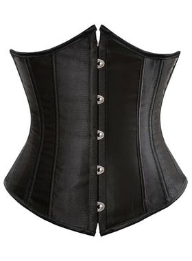 BurVogue Women's Satin Underbust Corset Bustier Waist Traini