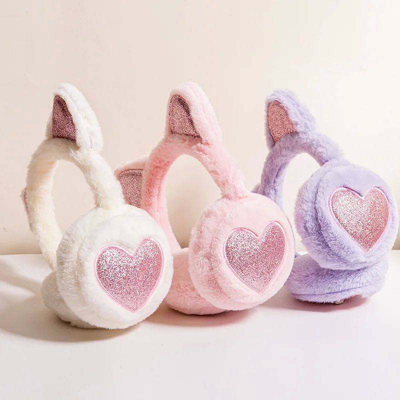 Winter Warm Plush Earmuffs for Women Girls Children Riding S