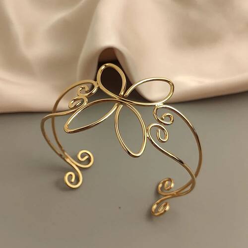 Creative wire button pattern butterfly ungolded women's brac