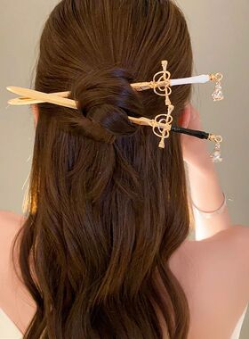 Chinese Style Sword Hairpin For Women Retro Inlaid Ruby Rhin