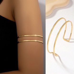Arm Cuff Plated Simple Gold Upper Glossy Vintage Bracelet