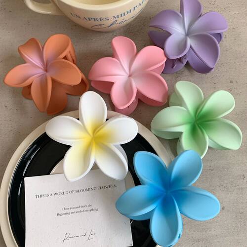 Fashion Frosted Egg Flower Hair Claw Clip Shark Hairpin Barr