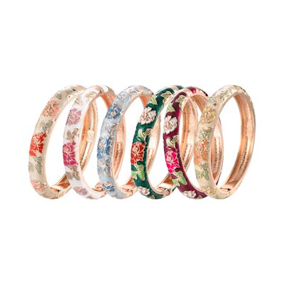 Enameled Bracelets For Women Flower Women Bangles n Chinese
