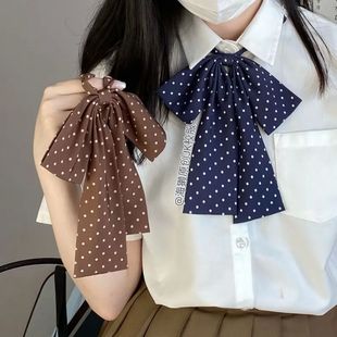 Dot Women Tie Uniform Bow Colorful Sweet Polka Style