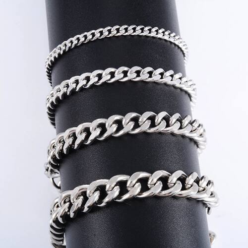 Men's Chunky Stainless Steel Miami Cuban Chain Bracelet Punk