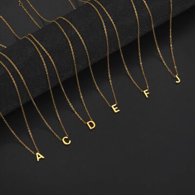 Cazador Minimalist Initial A-Z Letter Necklace for Women Alp