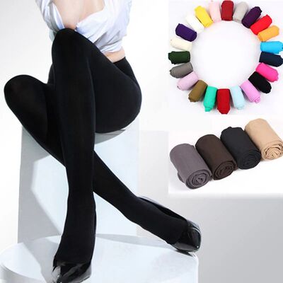 Women Black Sexy Tights Opaque Pantyhose 120D Seamless Winte
