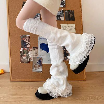 1 Pair Autumn Winter Retro Spicy Girl Lace Women's Leg Warme