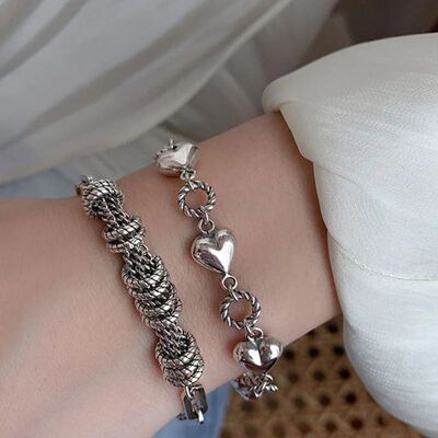Sterling Silver Bracelets for Women Men String Accessories T