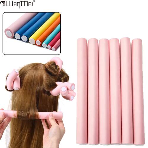 6pcs/pack New Oversize Flexible Curling Twist Flexi Rods Hai