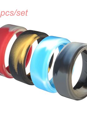 4pcs/set Camouflage Colorful Silicone Rings Gift for Men Mal