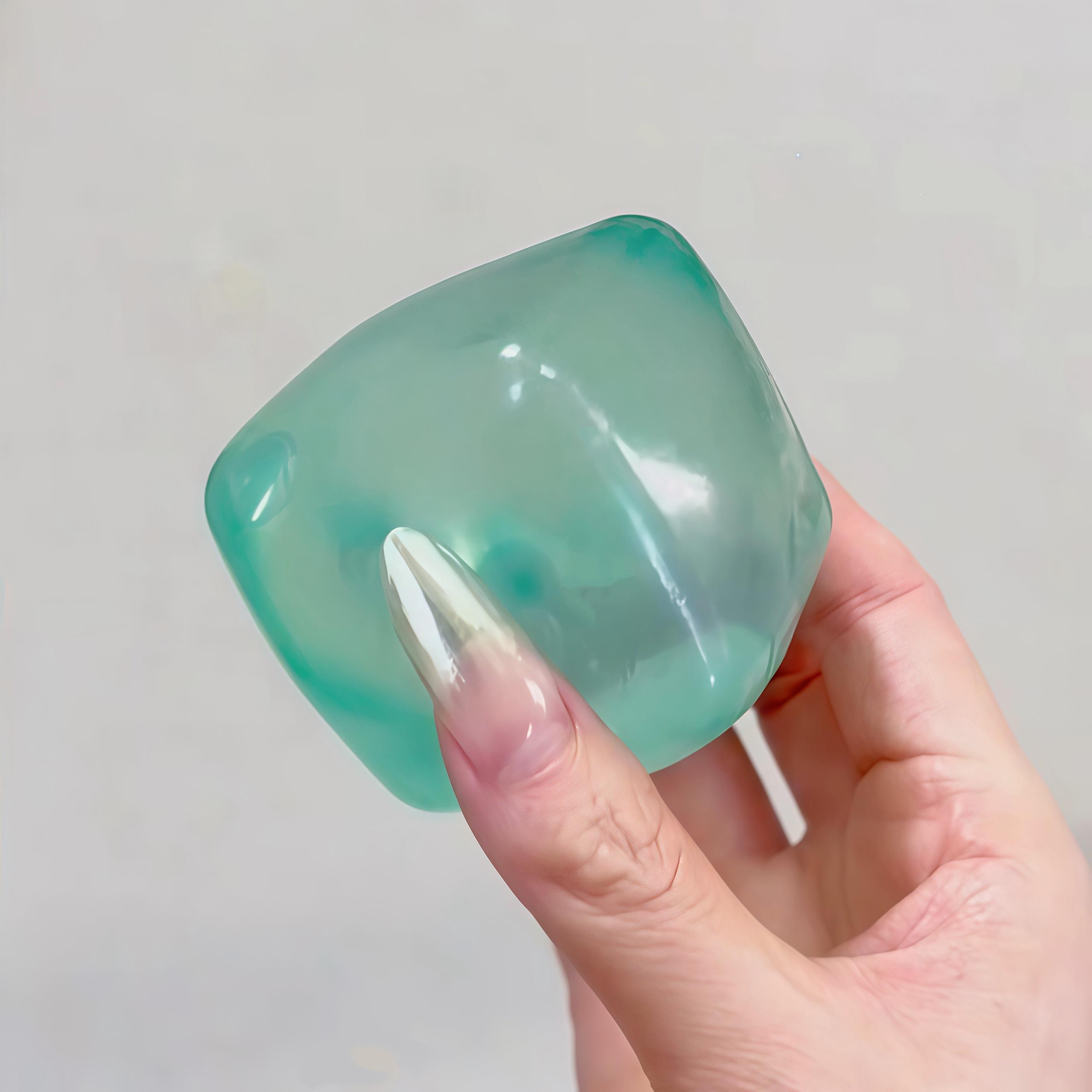 绿水晶冰块捏捏乐解压玩具减压手作球麦芽糖慢回弹考研上班族捏压