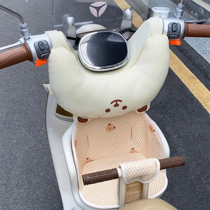 电动车防撞头保护垫宝宝儿童座椅防撞头软包电瓶车前置保护枕头