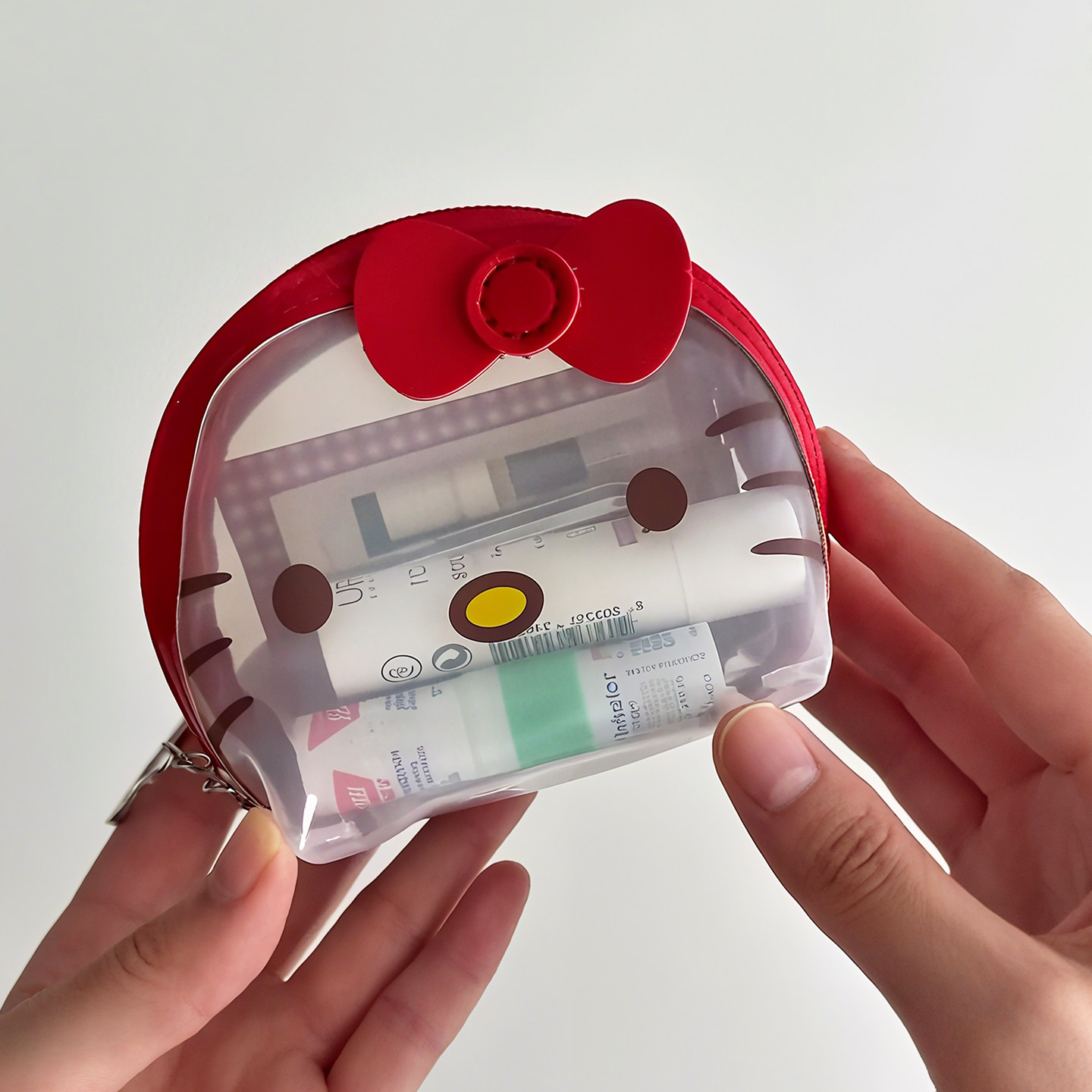 透明果冻Kitty零钱口红包便携小号儿童学生随身耳机硬币收纳包