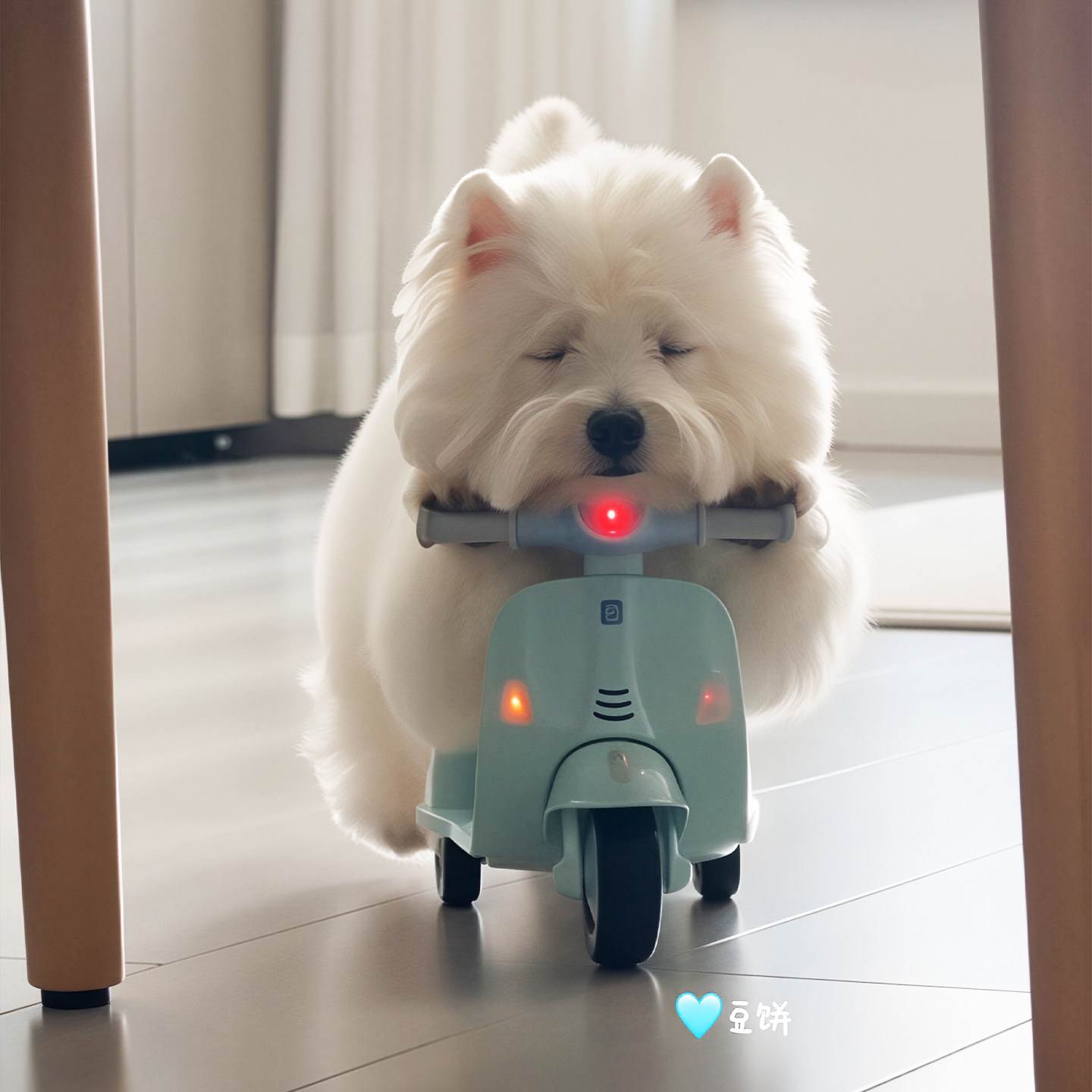 狗狗玩具发声发光摩托车自嗨解闷仿真赛车宠物互动性电动滑行车