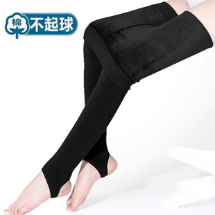 女春秋外穿薄款 大码 秋冬加绒踩脚薄绒裤 秋裤 袜加厚棉裤 黑色打底裤