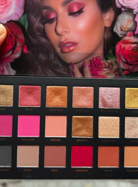 现货秒发 美国购入 HUDA Beauty Rose Gold 新版玫瑰金18色眼影盘