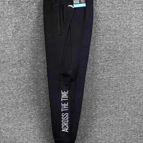 安踏正品男裤2024冬新款篮球加绒收口休闲针织运动长裤152441310N