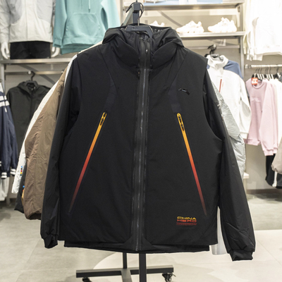 安踏正品男运动风衣2025冬款CHN羽绒内胆外套连帽上衣152547622