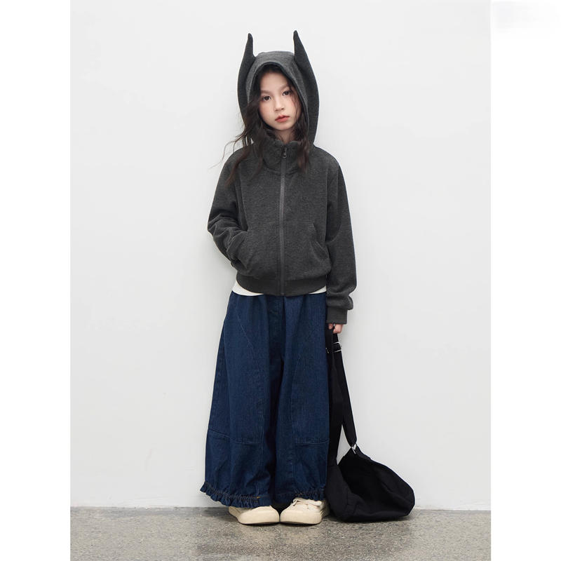 韩国童装女童个性短款小恶魔外套