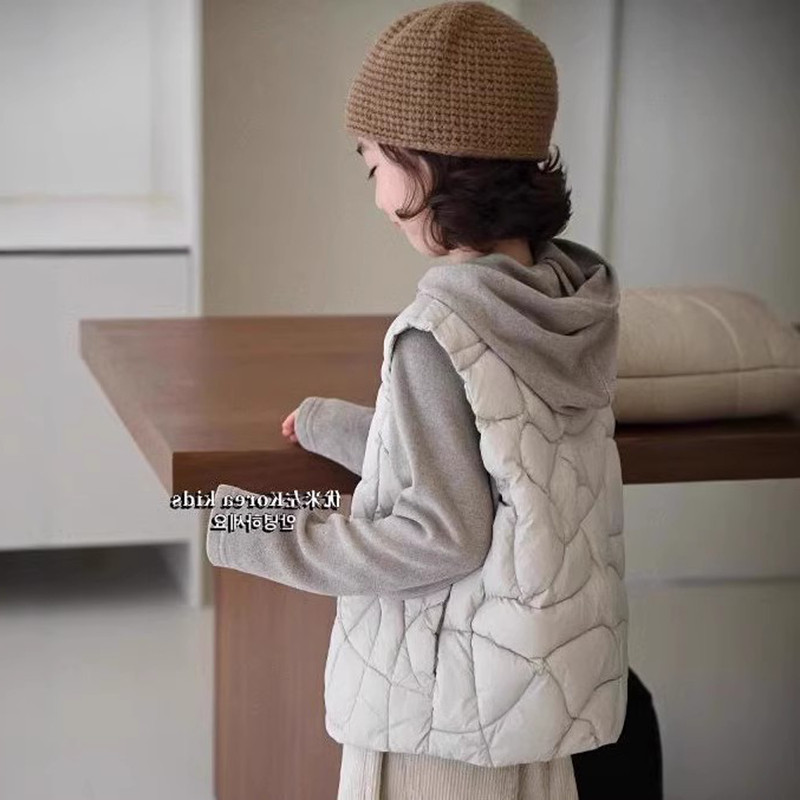 韩国童装女童棉服马甲2025秋冬新款洋气儿童秋冬装外穿背心男童潮