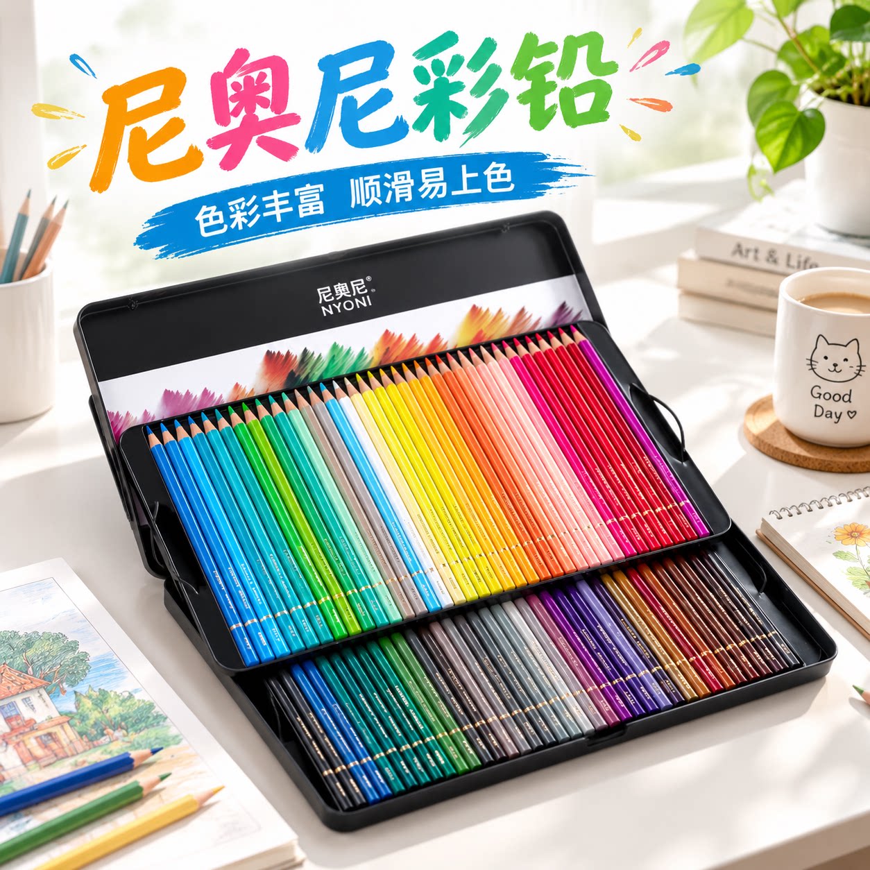 【官方正品】尼奥尼专业油性彩铅