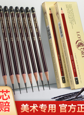 老人头素描铅笔美术生专用速写绘画铅笔2h2比3b6b8b14b10b4b12比专业写生炭笔考试软碳笔初学者入门工具套装