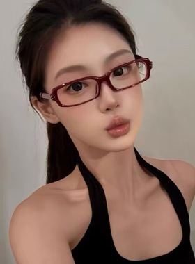 2025新款气质红色方形太阳眼镜