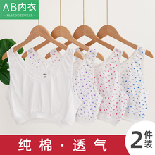 文胸罩妈妈内衣全棉老人奶奶睡衣 背心式 ab女士中老年汗衫 纯棉薄款