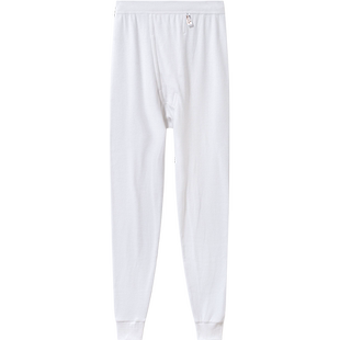 宜而爽秋裤男士纯棉薄款高腰保暖裤全棉线裤打底裤单条棉毛裤长裤