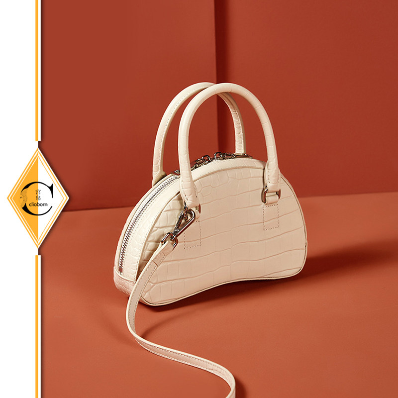 宫帛2020夏季新款潮时尚真皮贝壳手提包个性百搭斜跨休闲包包女