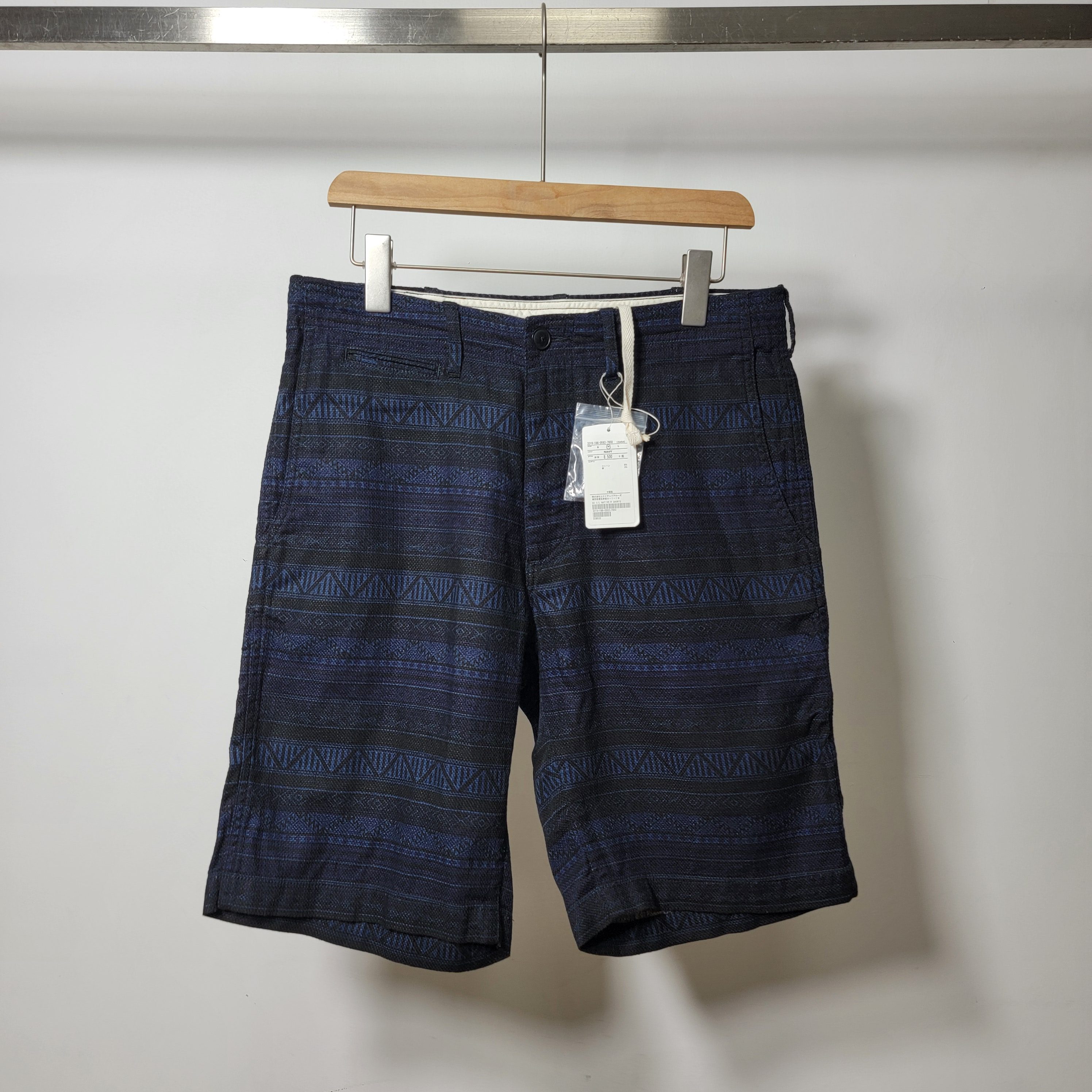 united arrows旗下Green label relaxing男休闲民族短裤粗线编织