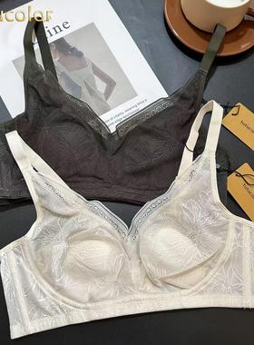 tutucolor超薄蕾丝夏季上托聚拢兔耳杯内衣大胸显小Bra文胸80133