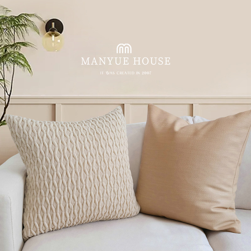 卧室床头皮质抱枕靠垫套不含芯