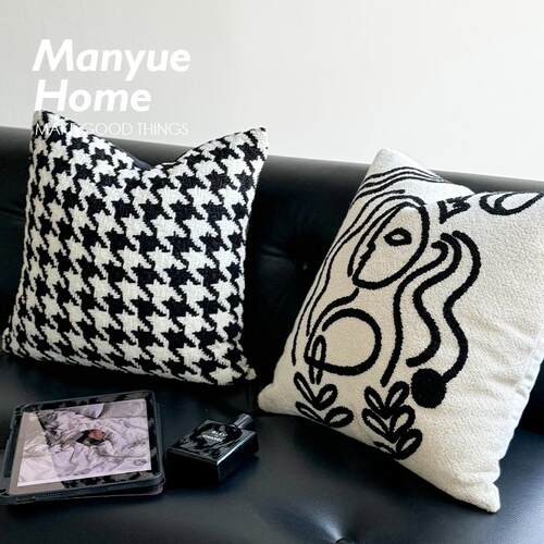 抱枕套含芯卧室绣花床头靠垫