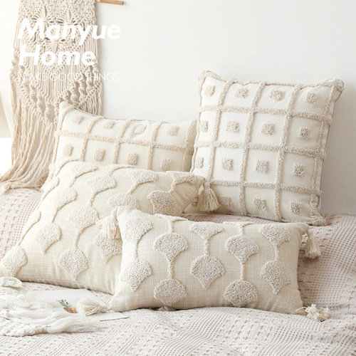 ins文艺侘寂风棉麻抱枕抱枕套