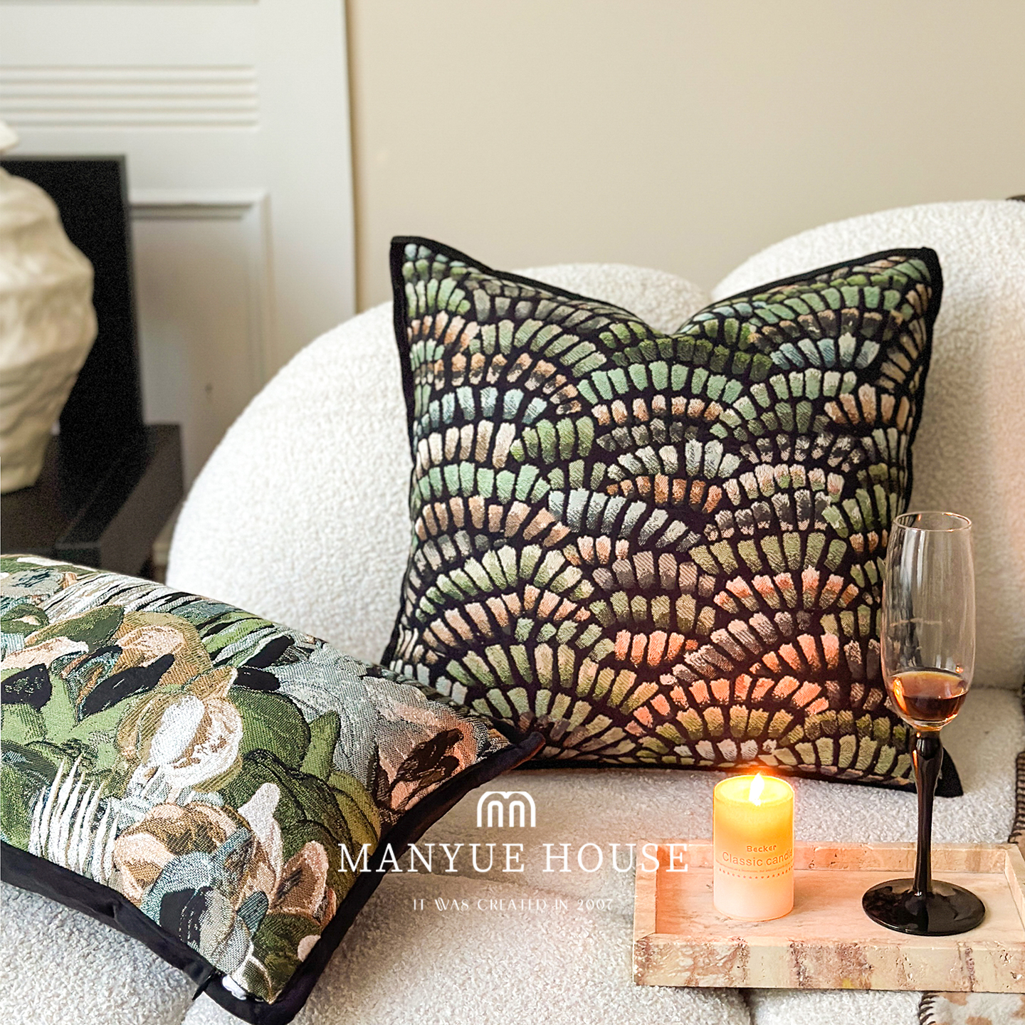 蔓越家轻奢卧室床头靠垫腰靠抱枕