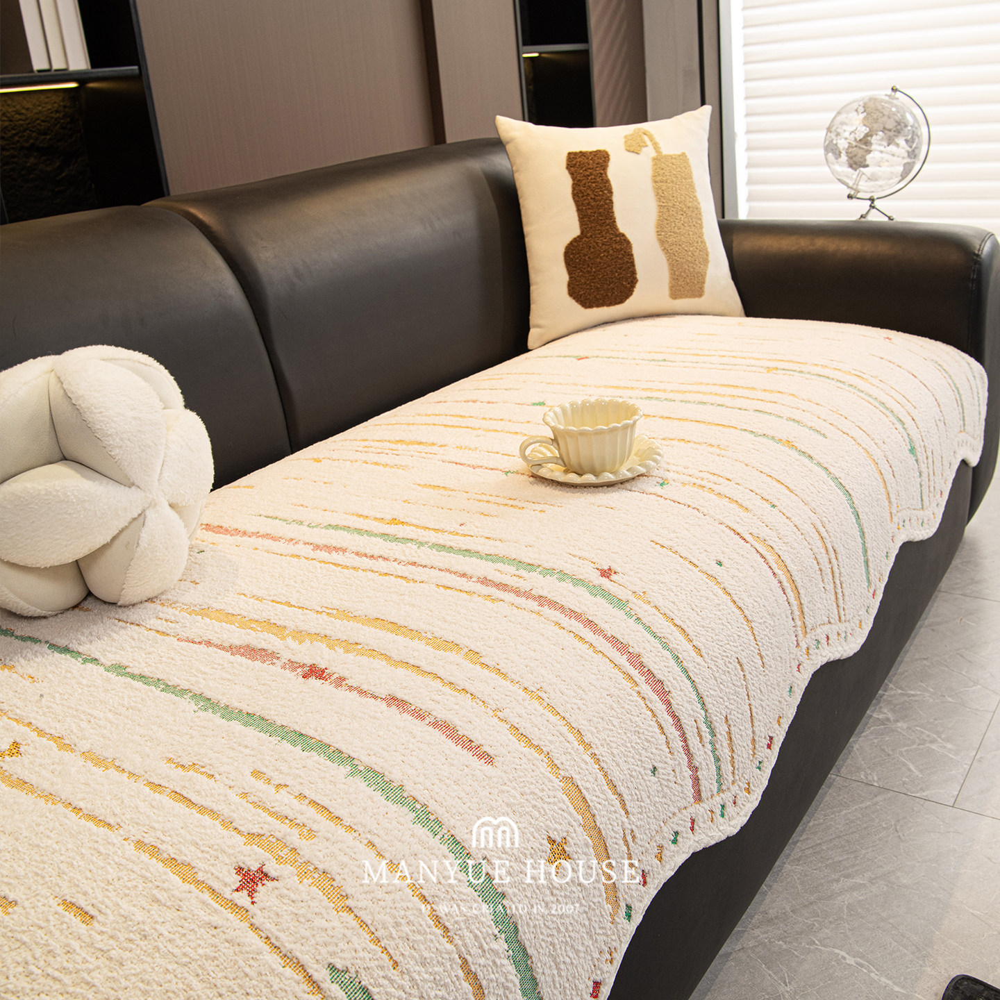 蔓越家 异形毛绒沙发垫客厅沙发套罩巾坐垫通用防滑座垫可机洗,居家布艺,沙发垫,淘宝优惠券,粉丝福利购,淘宝优惠卷