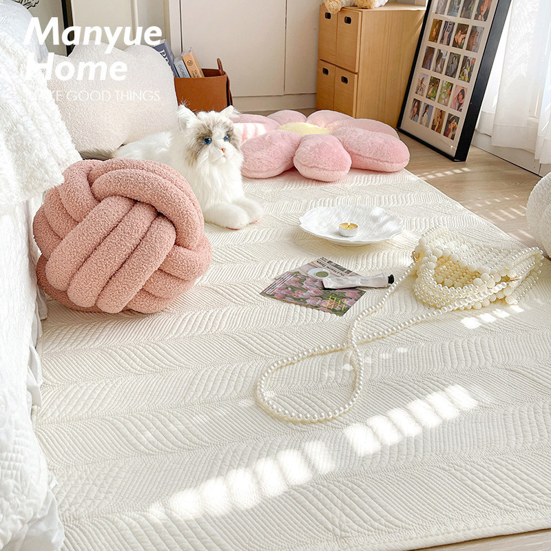 蔓越家 月光琴弦 全棉水洗棉地毯地垫客厅沙发脚垫卧室床边垫防滑,居家布艺,地毯,淘宝优惠券,粉丝福利购,淘宝优惠卷