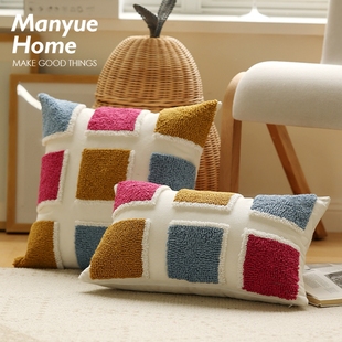 蔓越家 赋格艺术 设计师款棉麻抱枕抱枕套含芯客厅沙发靠垫靠枕
