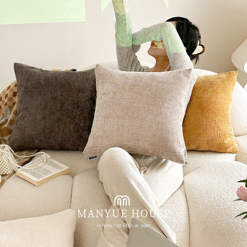 抱枕套不含芯样板间珠光靠垫