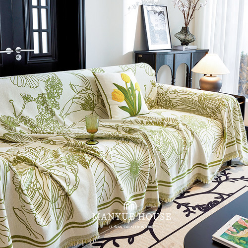 雪尼尔ins风沙发巾全盖靠背巾