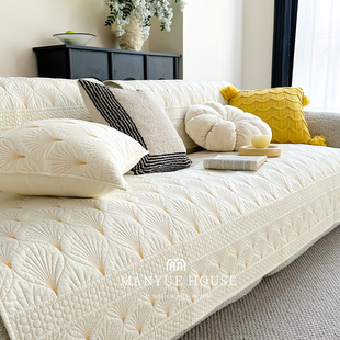 蔓越家 纯棉水洗棉 中古客厅沙发垫靠背巾坐垫沙发套罩垫布座垫子