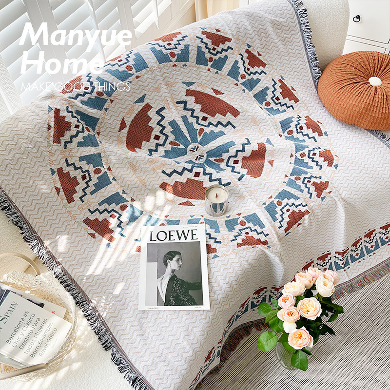 蔓越家 ins异域风单人沙发盖布全包复古沙发巾盖巾毯子沙发套罩,居家布艺,沙发套,淘宝优惠券,粉丝福利购,淘宝优惠卷