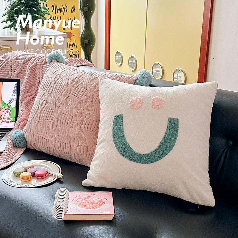 蔓越家 ins少女心粉色抱枕靠垫客厅沙发腰枕靠背靠枕抱枕套不含芯,居家布艺,靠垫/抱枕,淘宝优惠券,粉丝福利购,淘宝优惠卷
